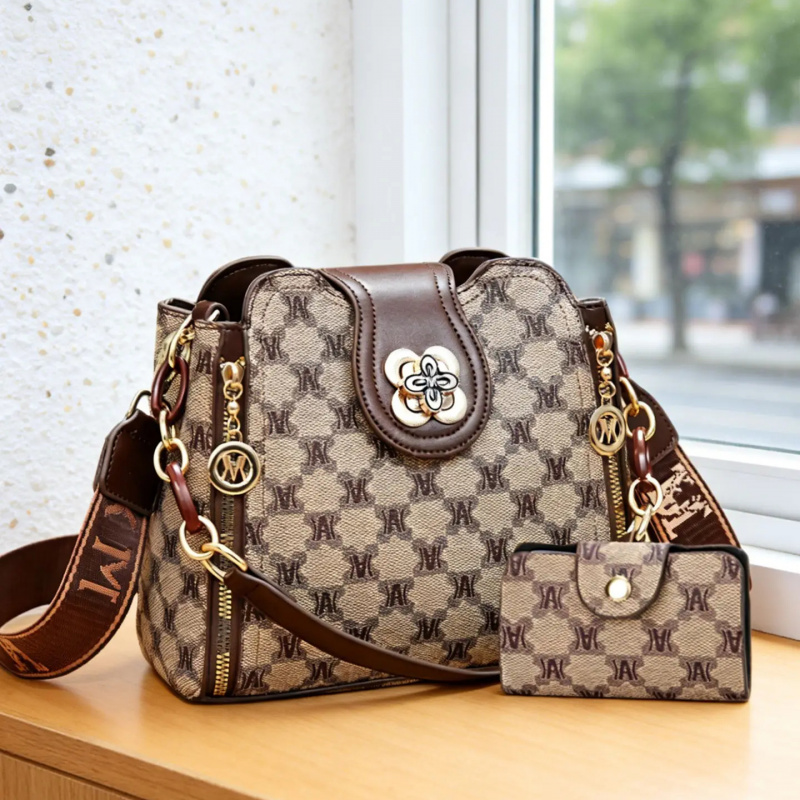 Crossbody Bag Women - vintage schoudertas met letterprint, modieuze en