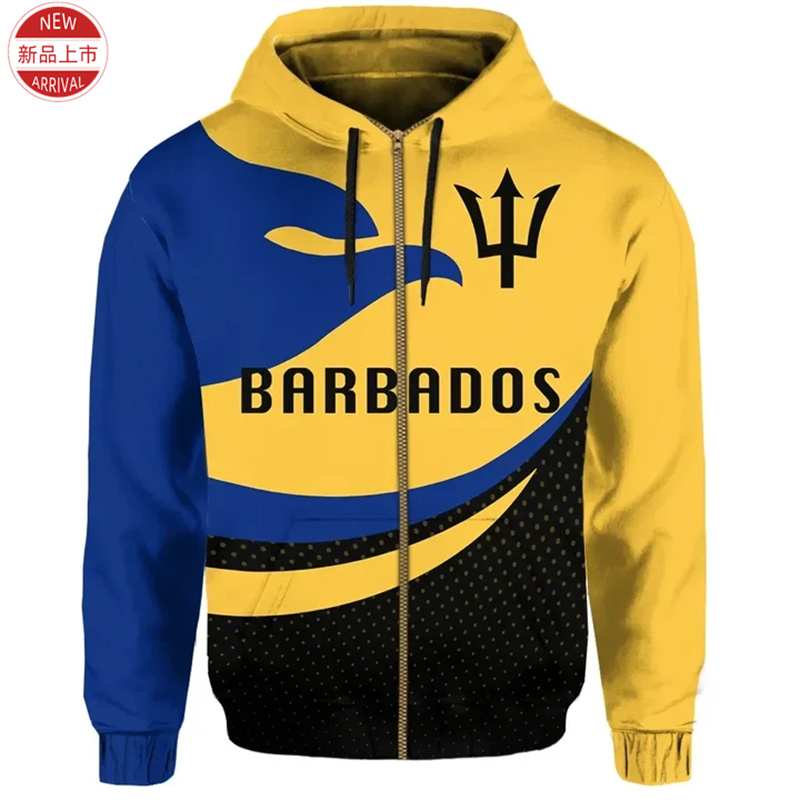 Women'S Fashion Guide - Harajuku 3d Geprinte Barbados Nationale Vlag