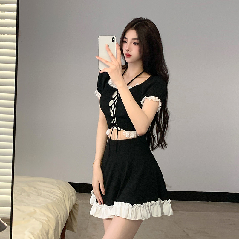 Women'S Fashion Suit - Instagram-stijl dames tweedelig zwempak met rok,