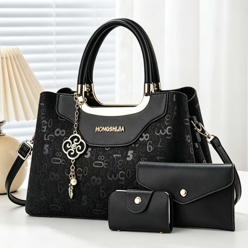 Crossbody Bag Women - 3-delige modieuze dameshandtasset, lichte luxe crossbodytas