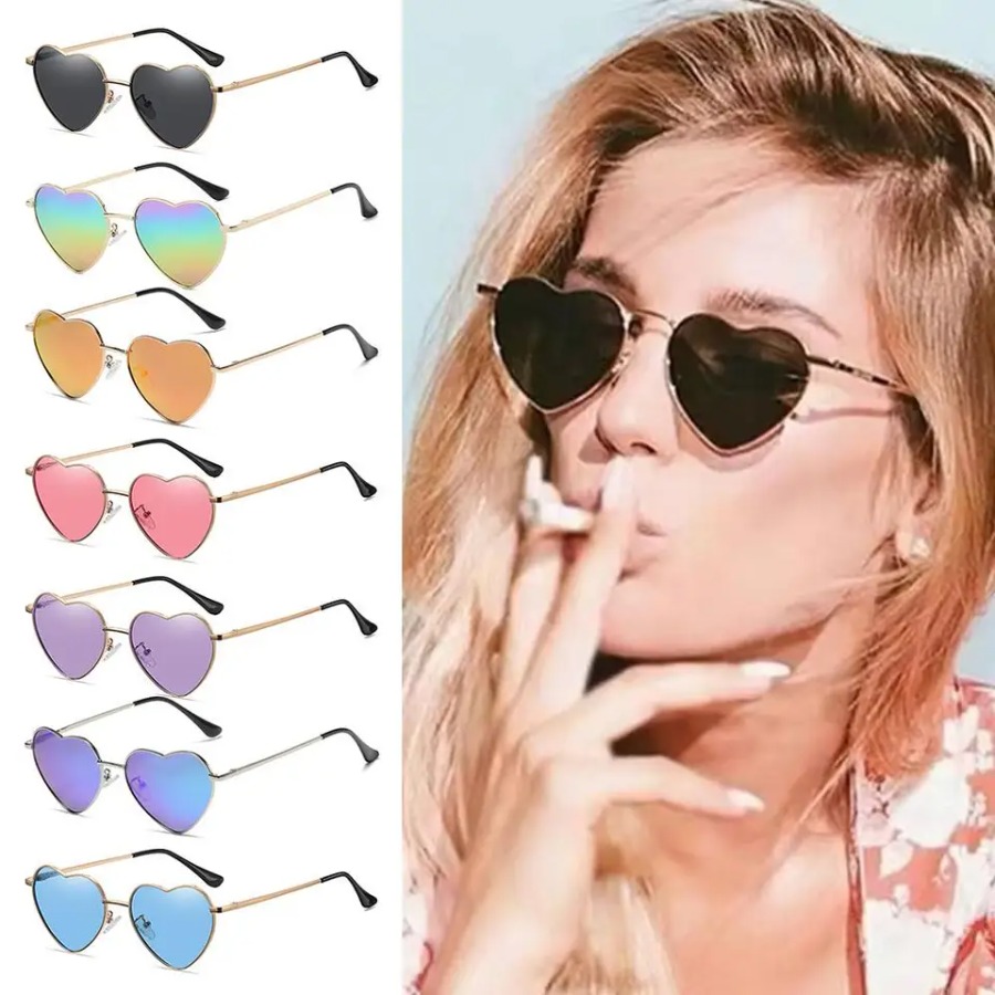 Women'S Fashion In The 90S - Mode hartvormige zonnebril voor dames Retro
