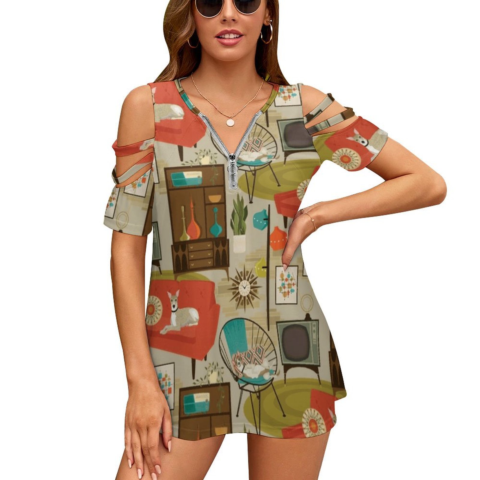 Women'S Fashion In The 1960S - Rec Room Madness Dames T-shirt Zomer