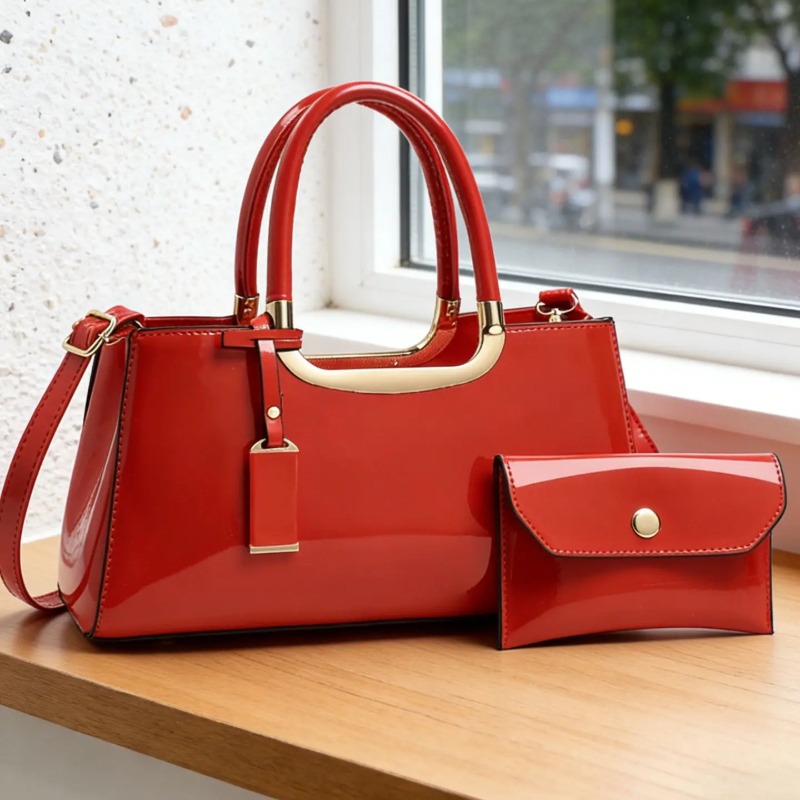 Crossbody Bag Women - Dameshandtasset, lichte luxe PU lederen schoudertas,