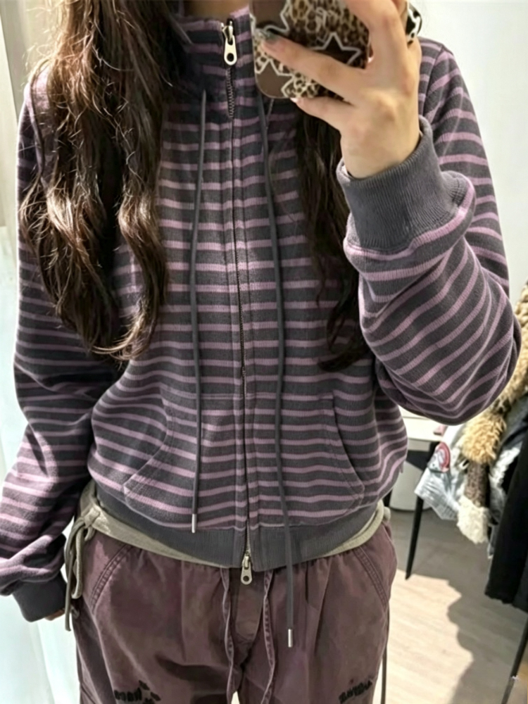 Women'S Fashion In The 90S - Vintage Grunge gestreept vest jaren 90
