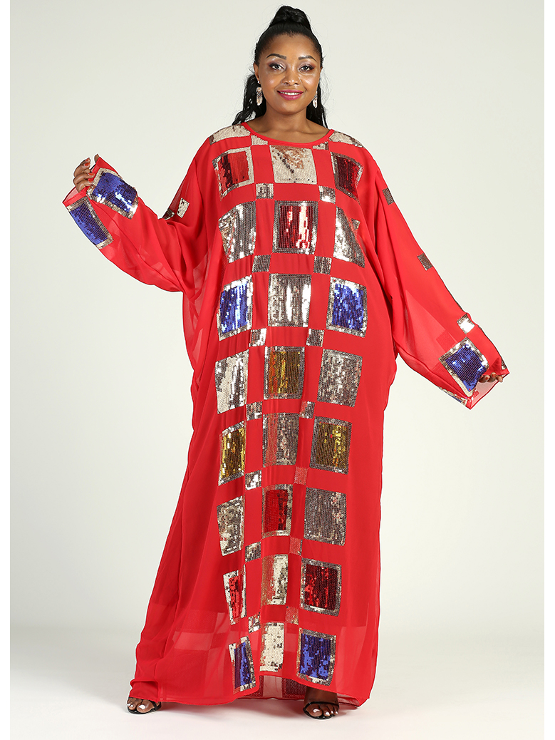 Women'S Fashion Quick Delivery - Nieuwe Afrikaanse Damesmode Pailletten Losse Lange