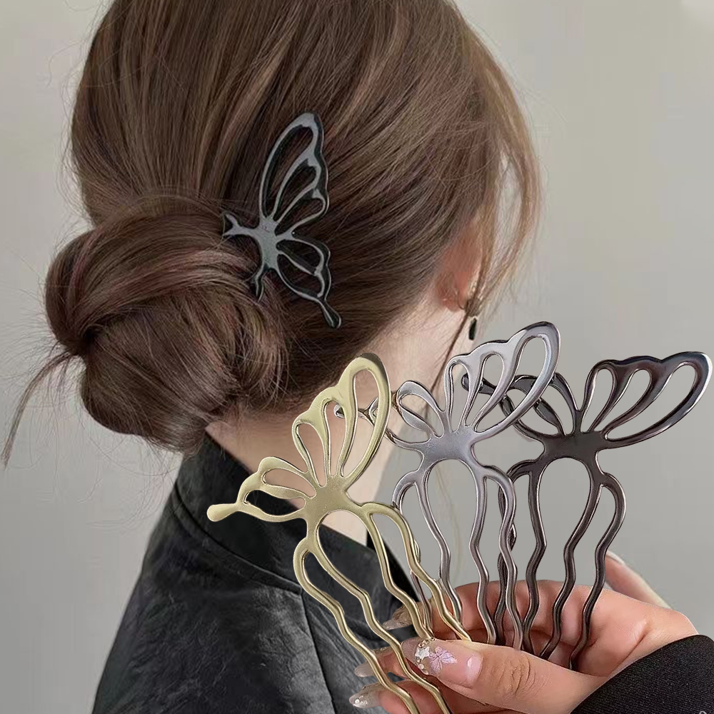 Women'S Fashion Korea - Koreaanse Vlinder U-vorm Haar Stokken Knot