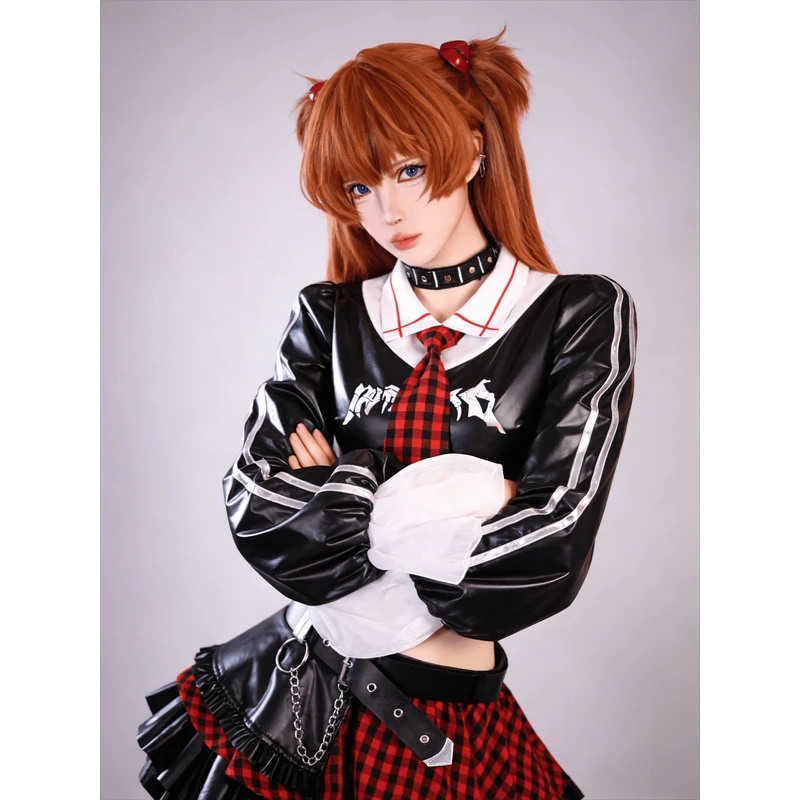 Knitted Vest Women - A;3\v,7'd/Asuka Langley Soryu Rock Band Cosplay