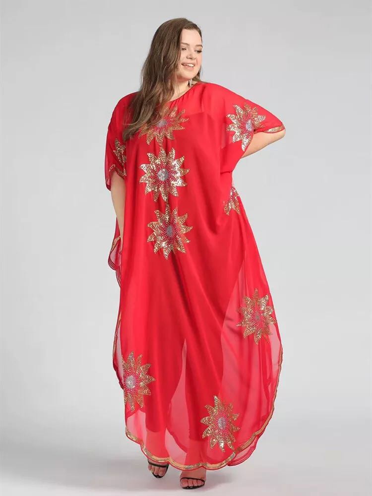 Women'S Fashion Quick Delivery - Nieuwe Afrikaanse Damesmode Gouden Pailletten Losse