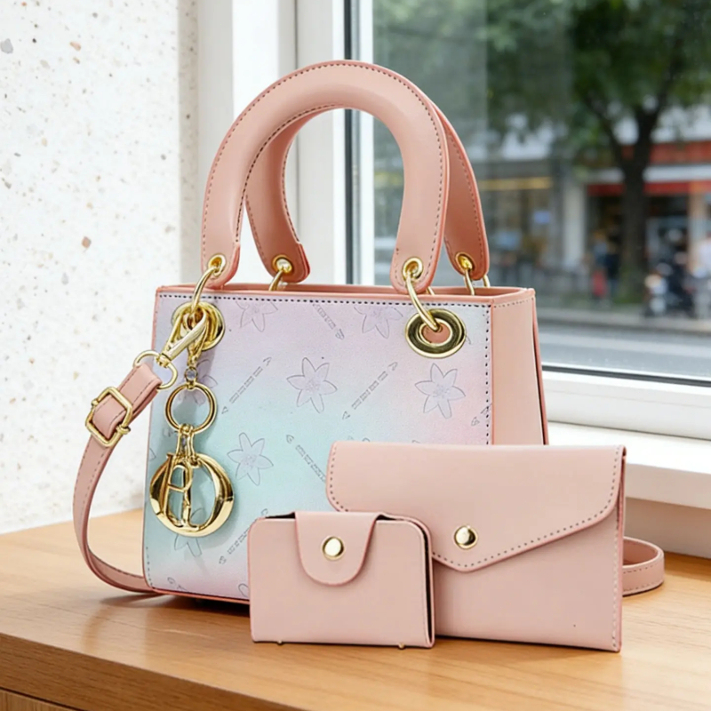 Crossbody Bag Women - Crossbody-schoudertasset met gradiëntprint, schattige modieuze kleine