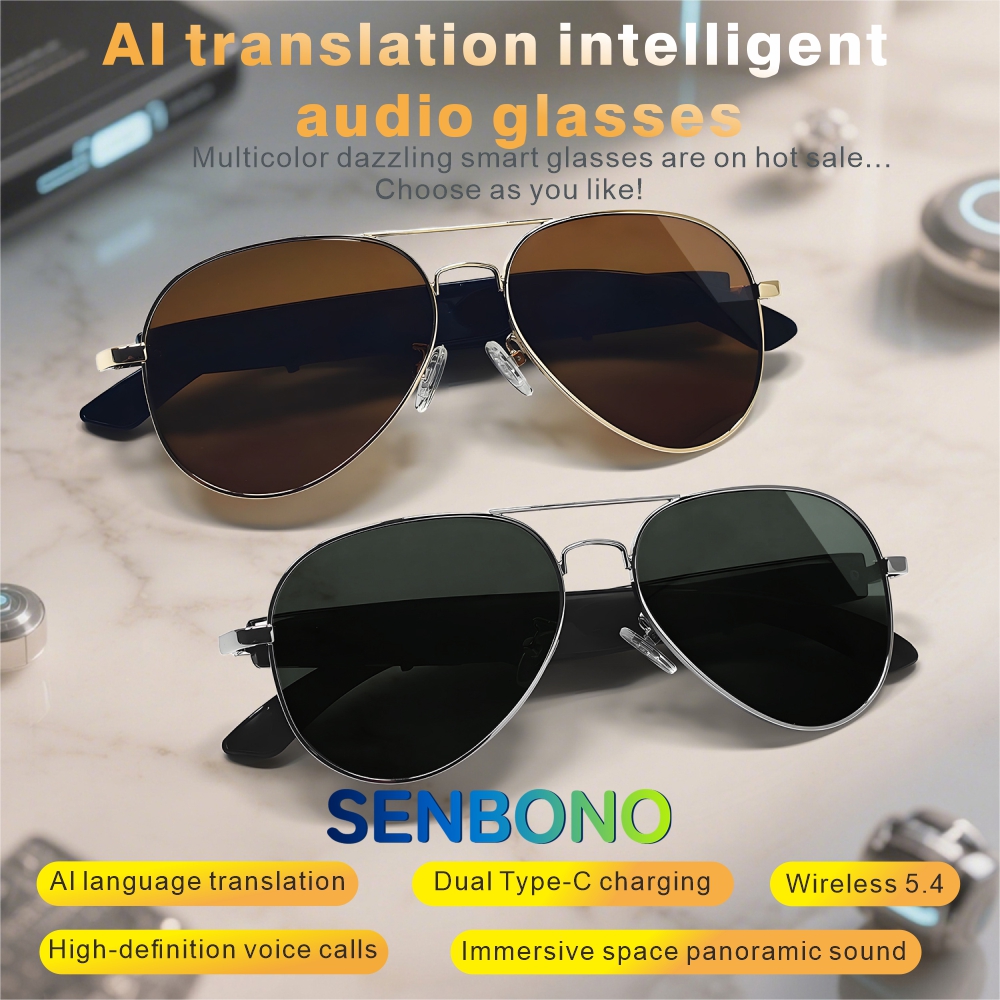 Women'S Fashion Korea - SENBONO Fashion zonnebril AI Vertaler Slimme