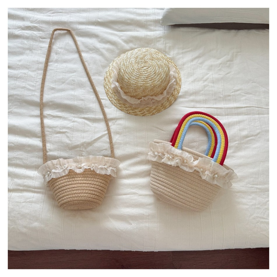 Straw Hat Summer - Zomerhoed en tasset voor kinderen, schattige