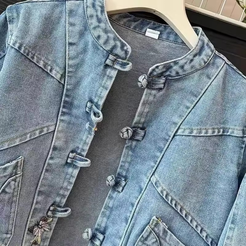 Women Fashion Jeans Top - 2025Lente Herfst Nieuwe Mode Denim Jas