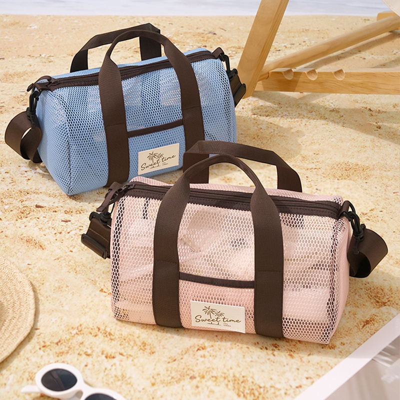 Crossbody Bag Women - Doorzichtige mesh strandtas, sneldrogende zwemtas, gymtas,