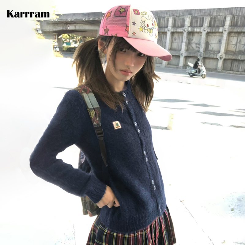 Women'S Fashion In The 90S - Karrram Japanse Y2k harig vest jaren