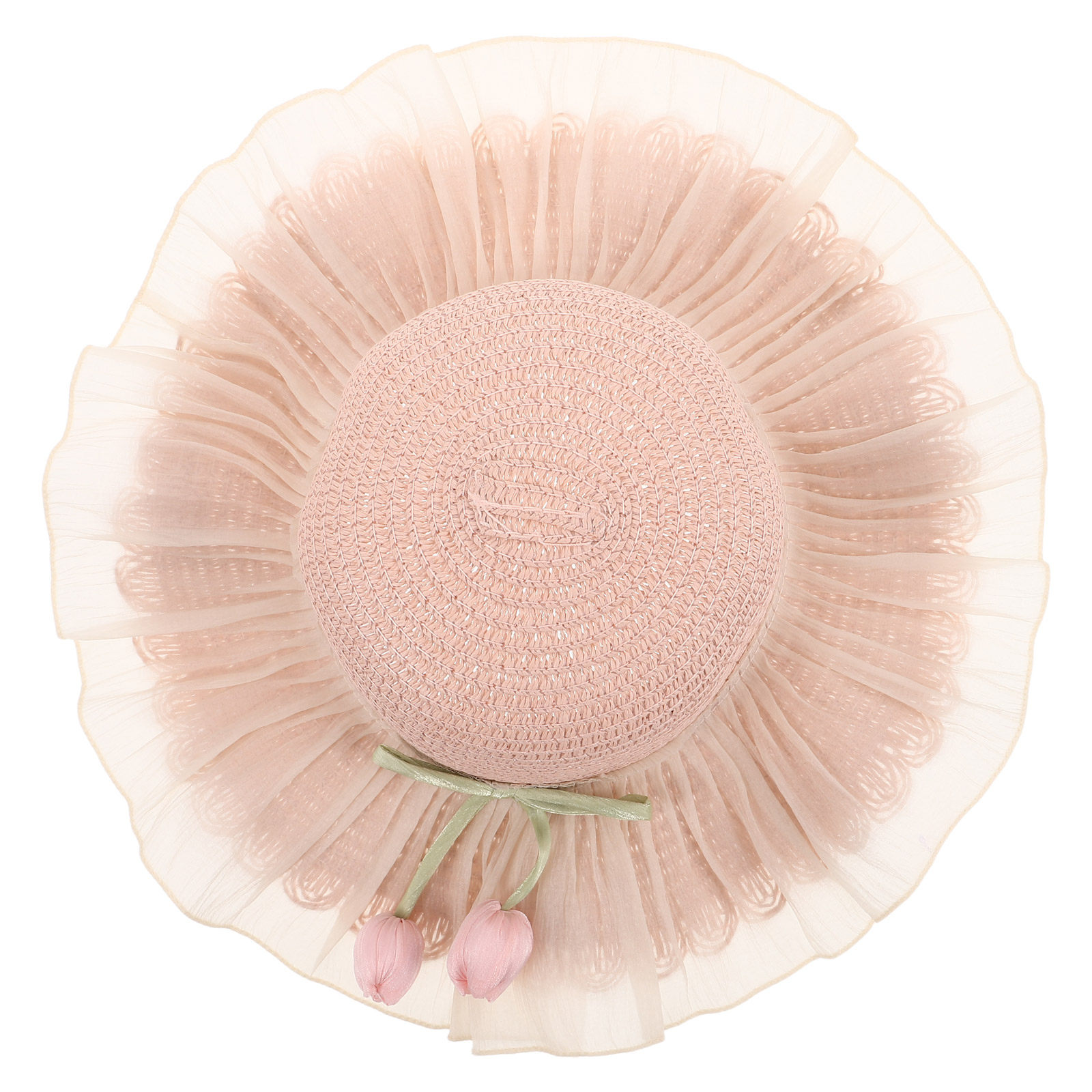 Straw Hat Summer - Meisjes Zomer Strooien Zonnehoed Verstelbare Band
