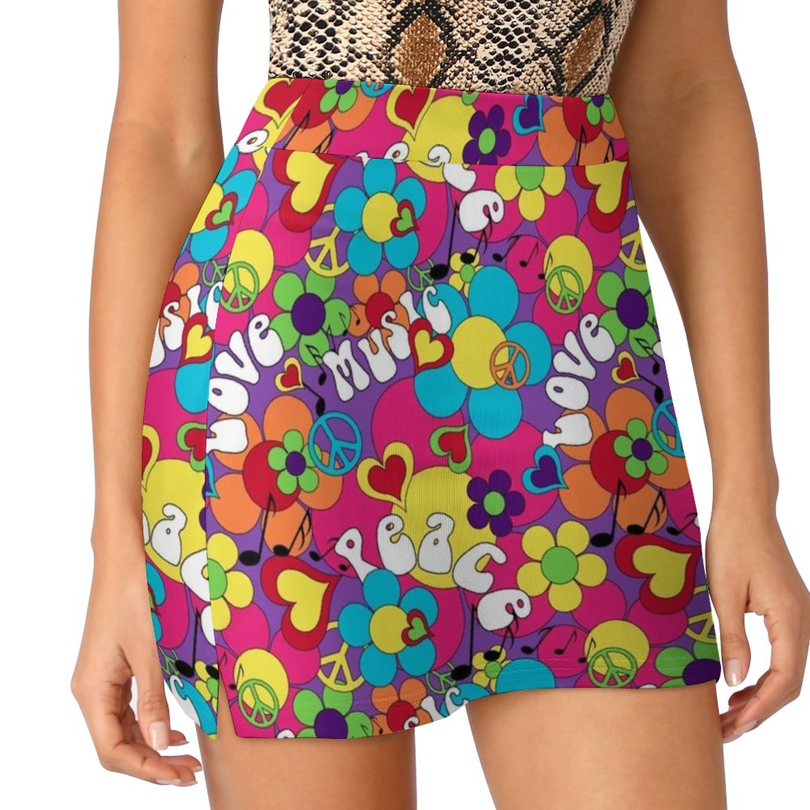 Women'S Fashion In The 1960S - Jaren '60 Psychedelische Hippie Kleuren Damesrok