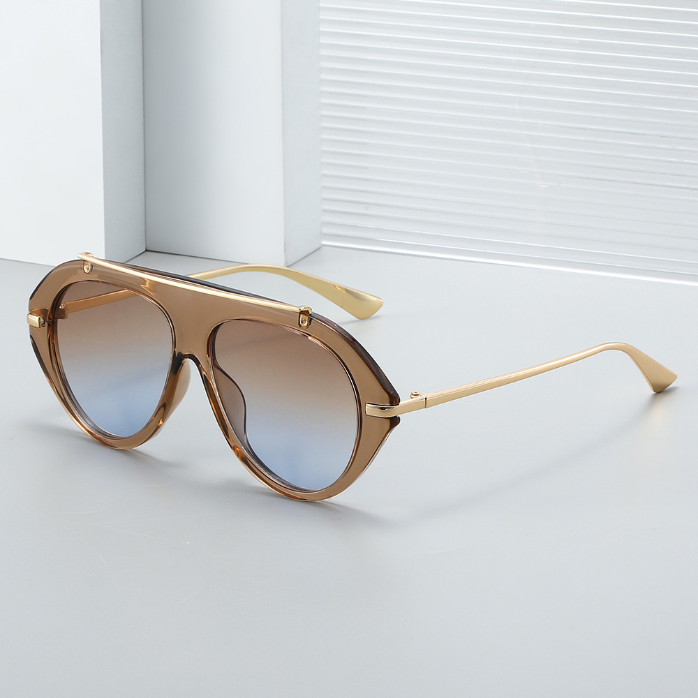 Women'S Fashion Of The 70S - Nieuwe oversized pilotenzonnebril, unisex – retro