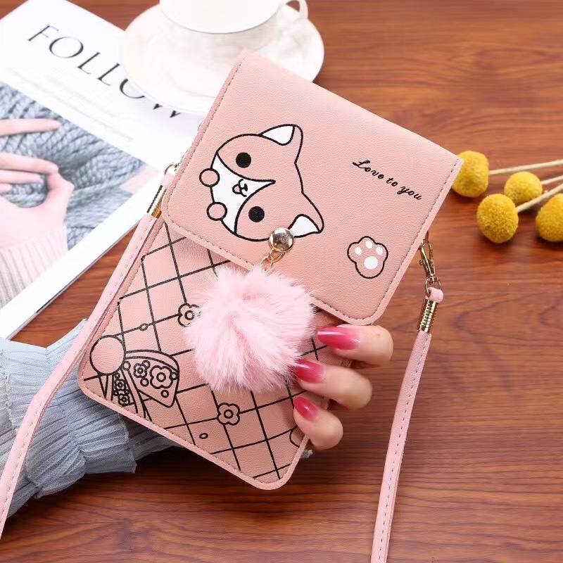 Crossbody Bag Women - Leuke telefoontas met touchscreen en cartoonpatroon