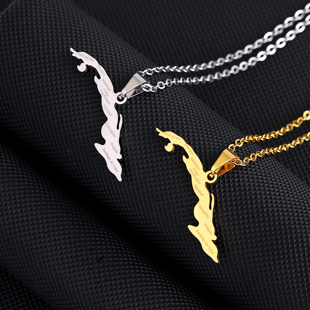 Women'S Fashion Guide - Mode Cuba Map City Hanger Ketting