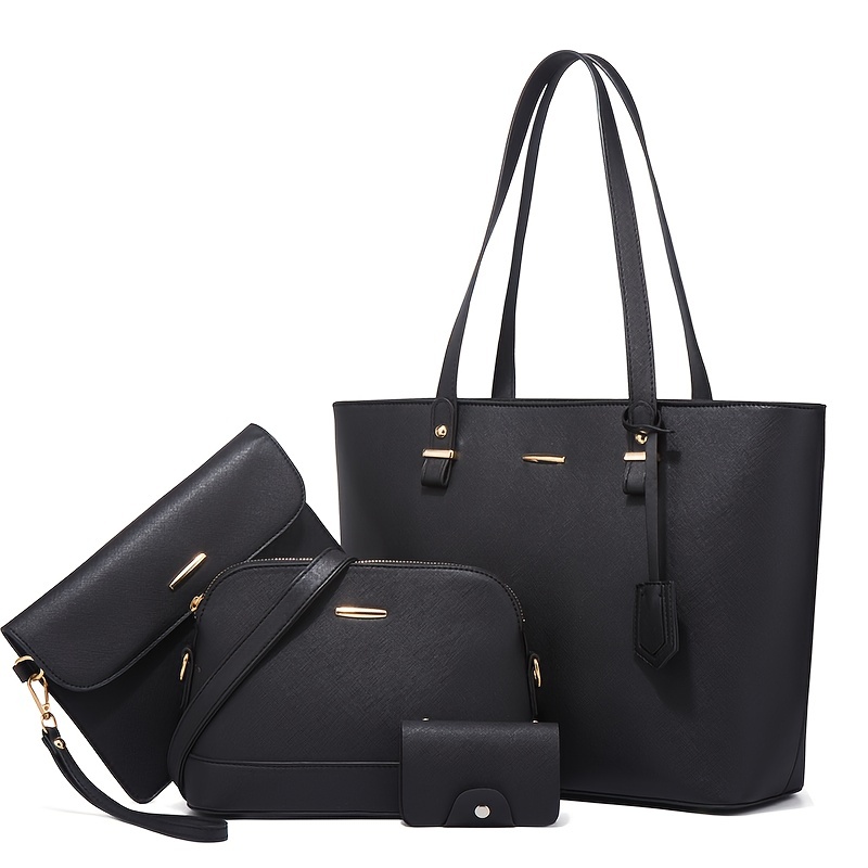 Crossbody Bag Women - 4 stuks mode damestassensets effen kleur