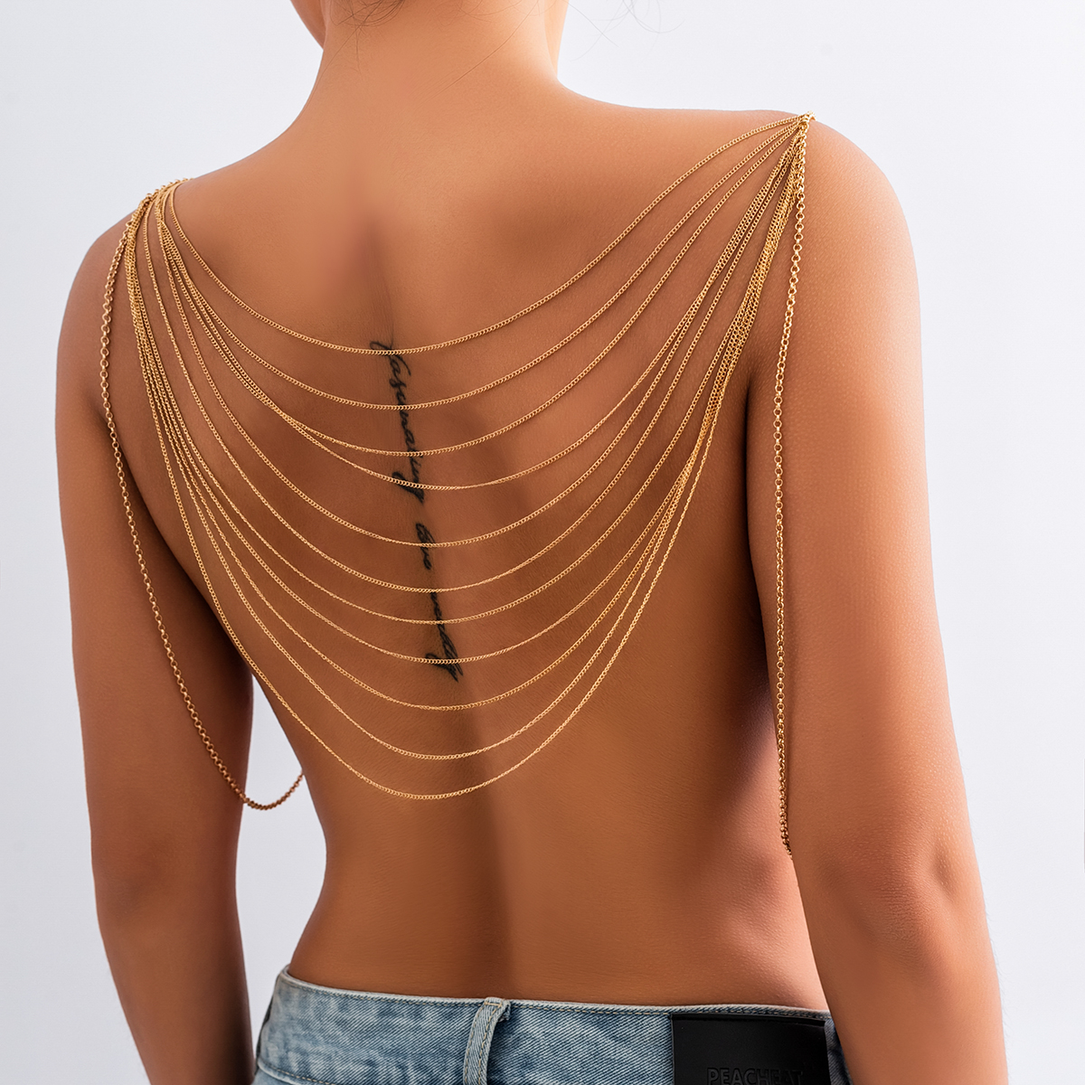 Women'S Fashion Harness - Ingesight. Z Punk Meerlagige Metalen Ketting