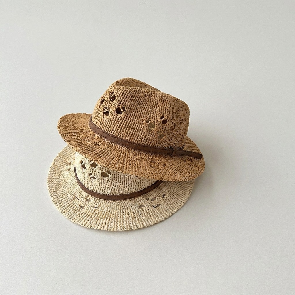 Straw Hat Summer - MILANCEL Zomer Kinderen Strohoed 48-51CM Holle