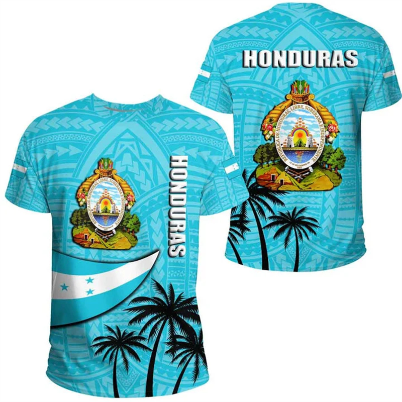 Women'S Fashion Guide - Honduras vlag kaart 3D geprinte T-shirt