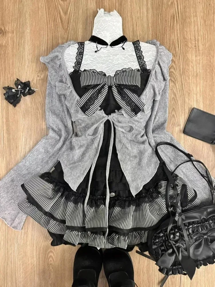 Women'S Fashion Knitwear - Sweet Lolita Vintage Pakken Vrouwen Ruches