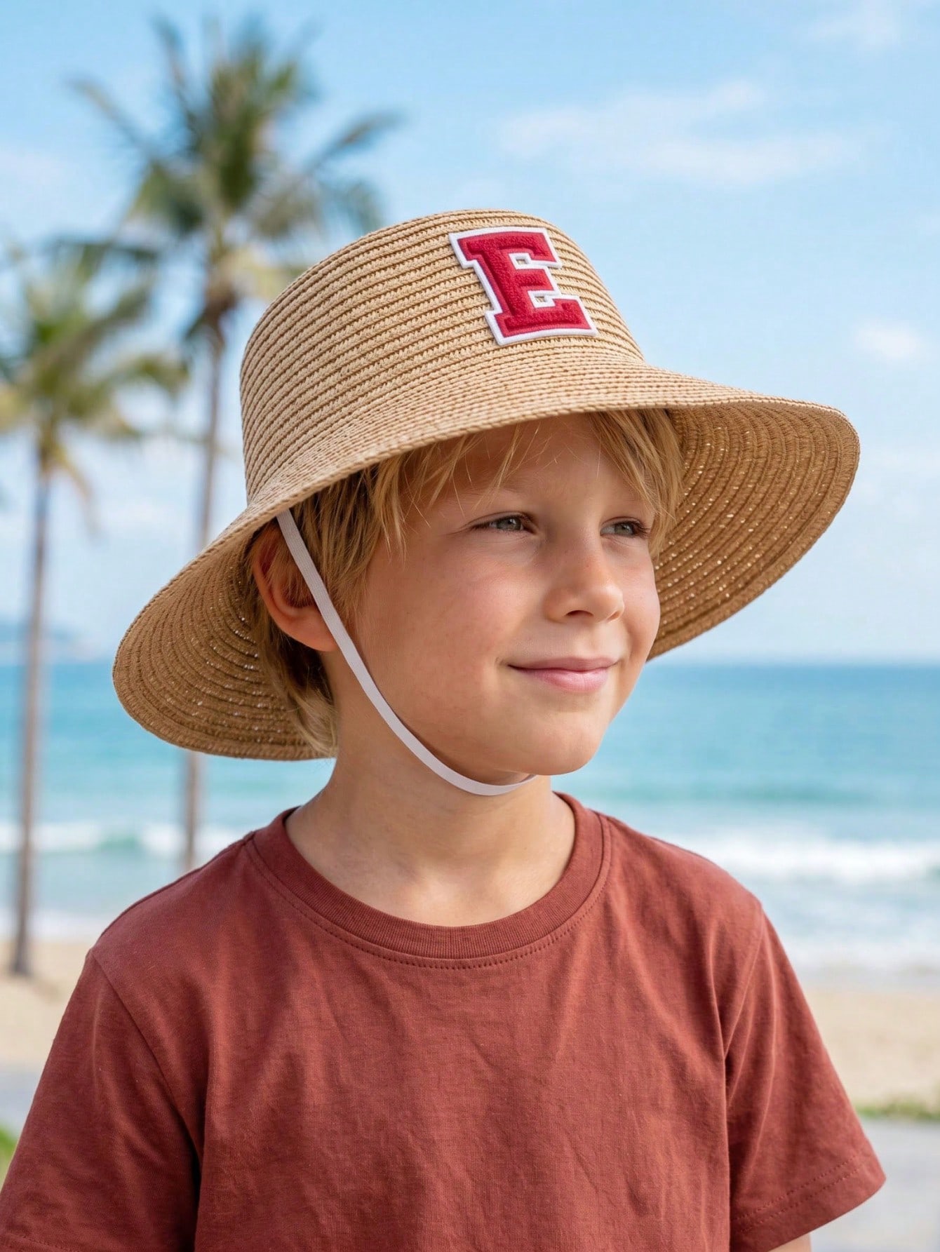 1Pc 3-8Y Jongens Koffie Boog S - Straw Hat Summer recensie en prijs