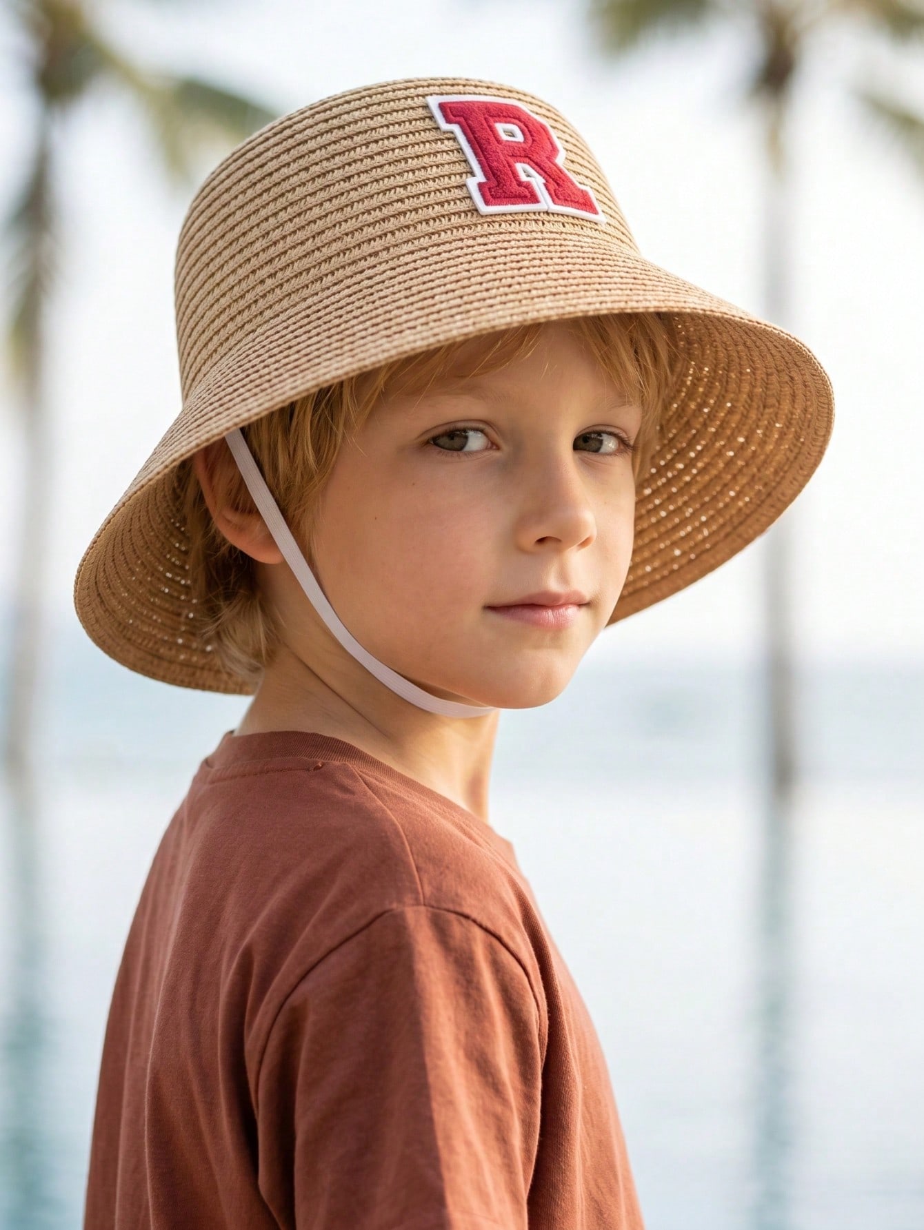 1Pc 3-8Y Jongens Koffie Boog S - Straw Hat Summer recensie en prijs