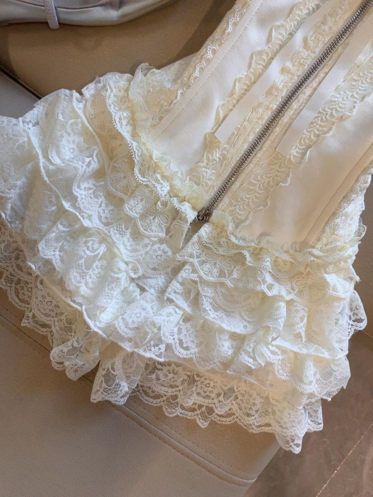 Schattig kant bustier top met  - Lace Trim Cami recensie en prijs