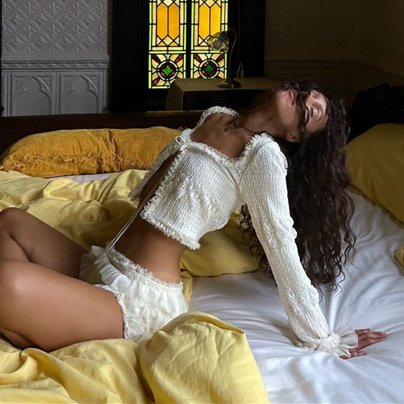 Y 2K Gebreide Tweedelige Jurk  - Lace Trim Cami recensie en prijs