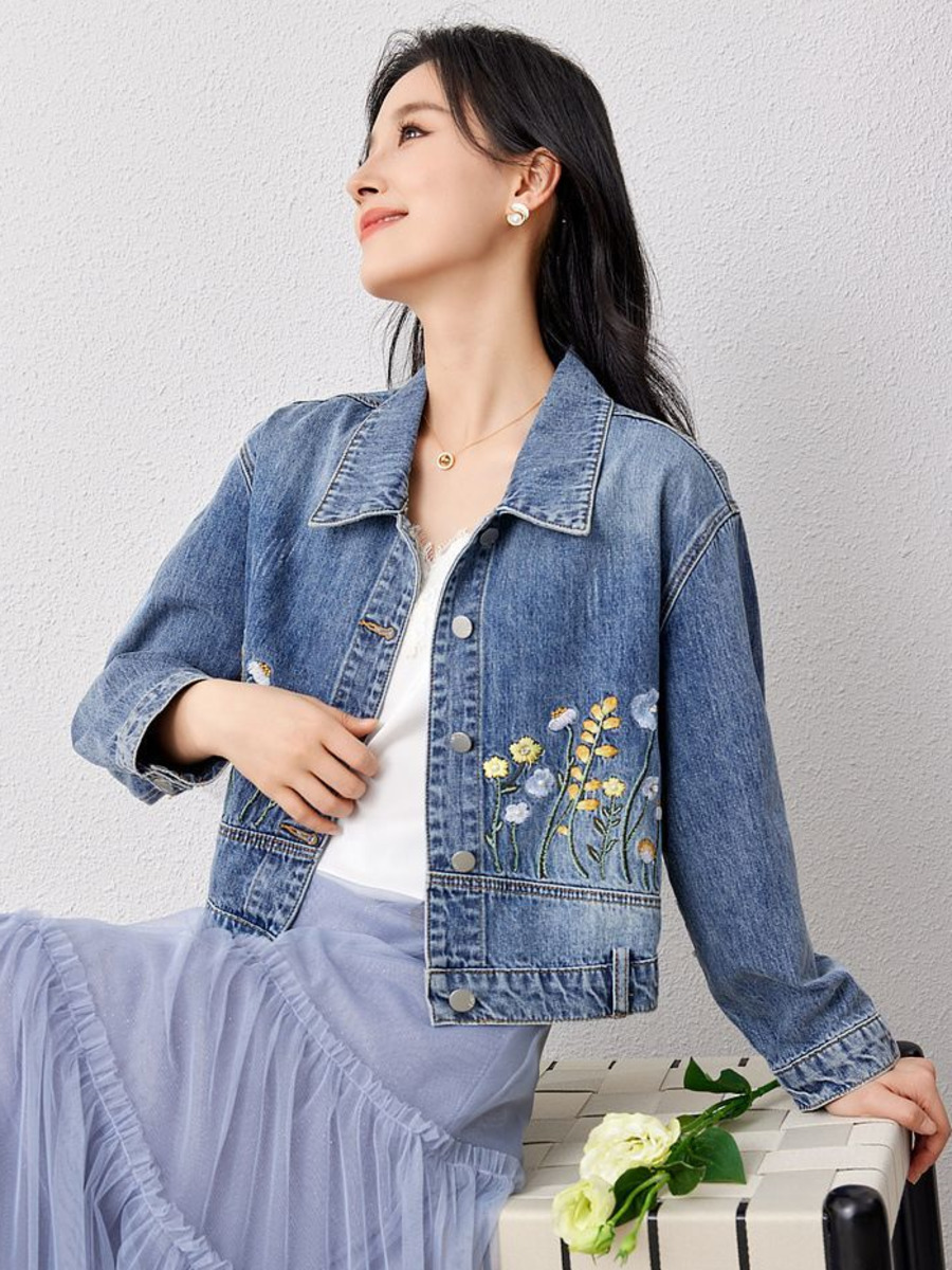 Gebloemd Korte Spijkerjas Dame - Women Fashion Jeans Top recensie en prijs