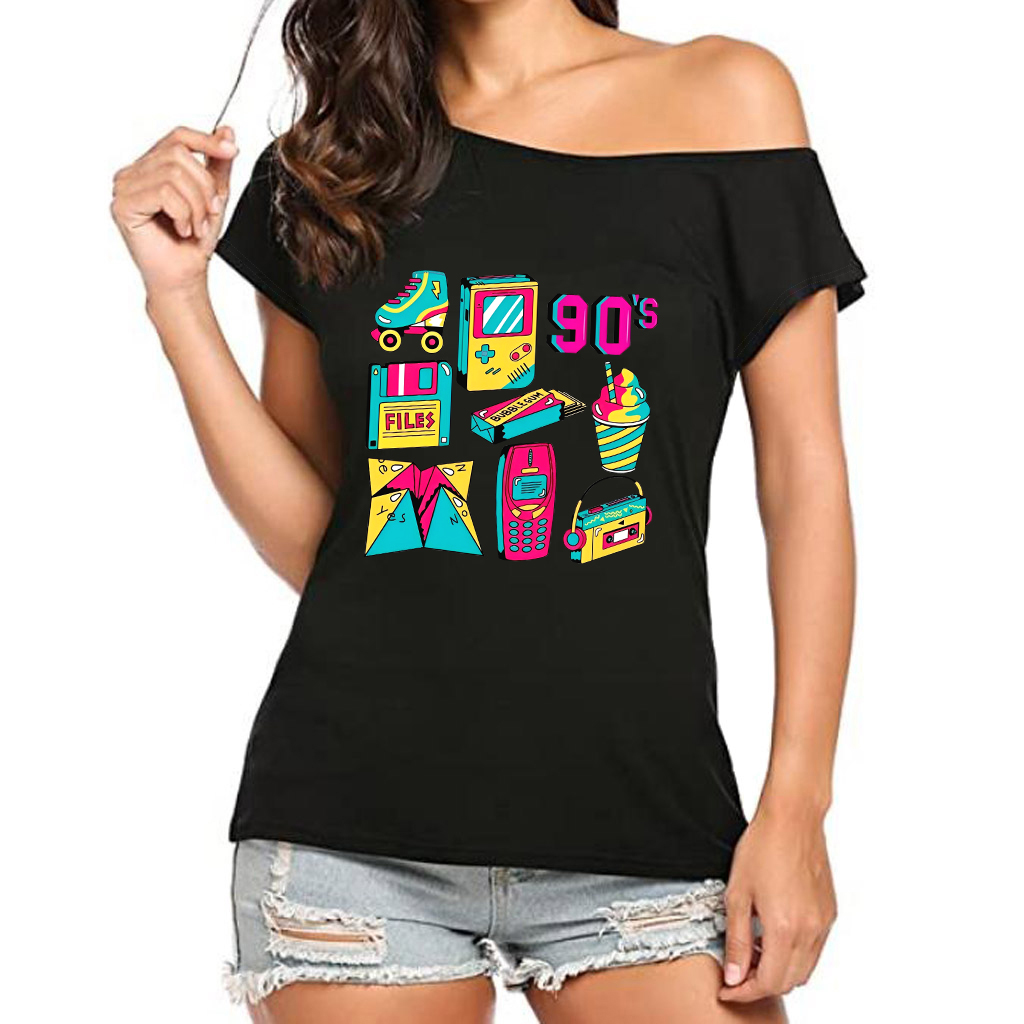 Mode Dames off-shoulder T-shir - Women'S Fashion In The 90S recensie en prijs
