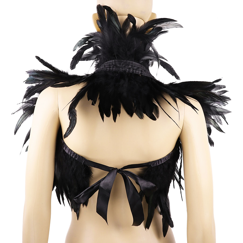 Zwart Natuurlijke Veren Bolero - Women'S Fashion Harness recensie en prijs