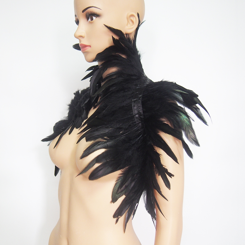 Zwart Natuurlijke Veren Bolero - Women'S Fashion Harness recensie en prijs