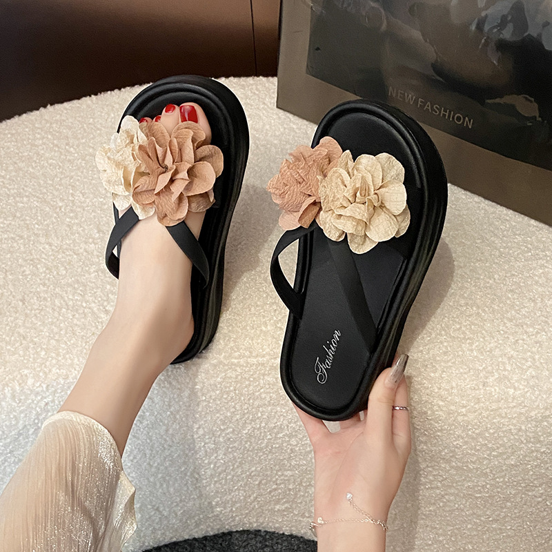 Tweekleurige bloemenplatformsa - Women'S Fashion Korea recensie en prijs