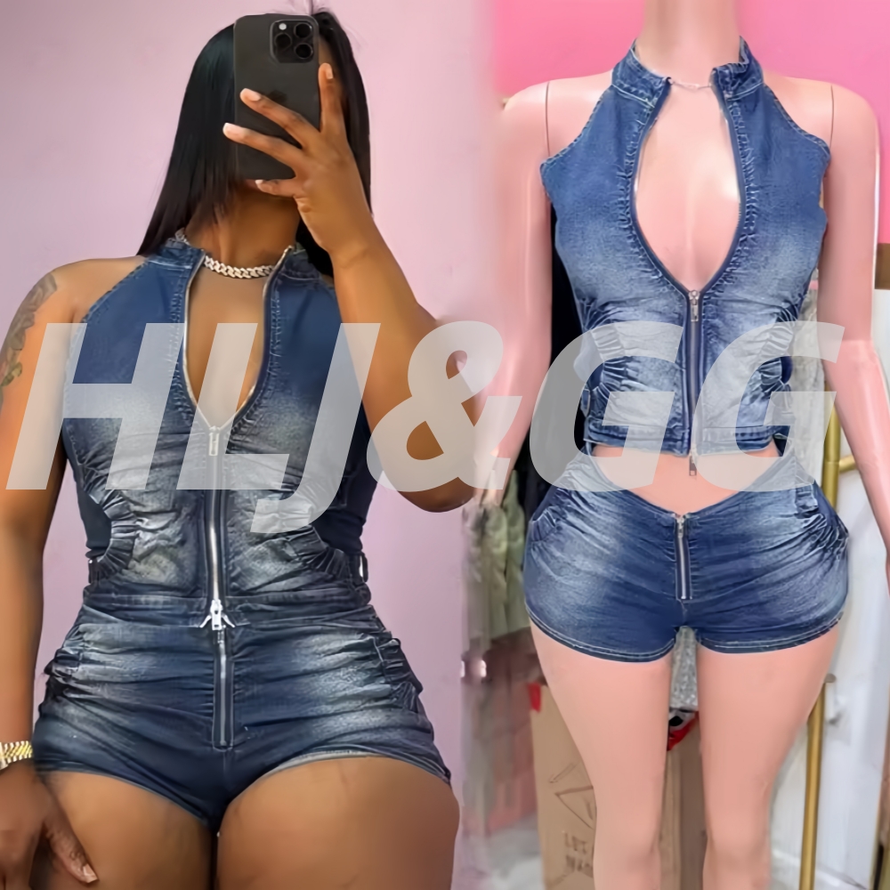 HLJ&GG Blauw Mode Denim Halter - Women Fashion Jeans Top recensie en prijs