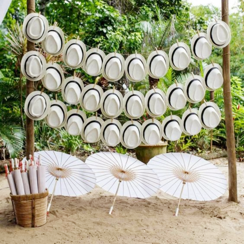 6-36PCS korte rand zon panamah - Straw Hat Summer recensie en prijs
