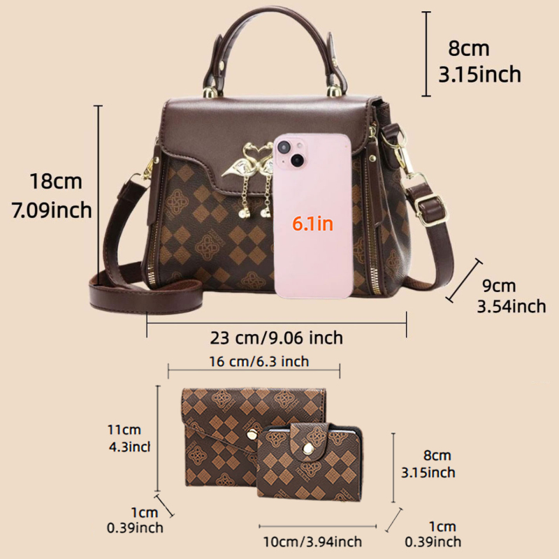 3-delige dames tasset, licht l - Crossbody Bag Women recensie en prijs