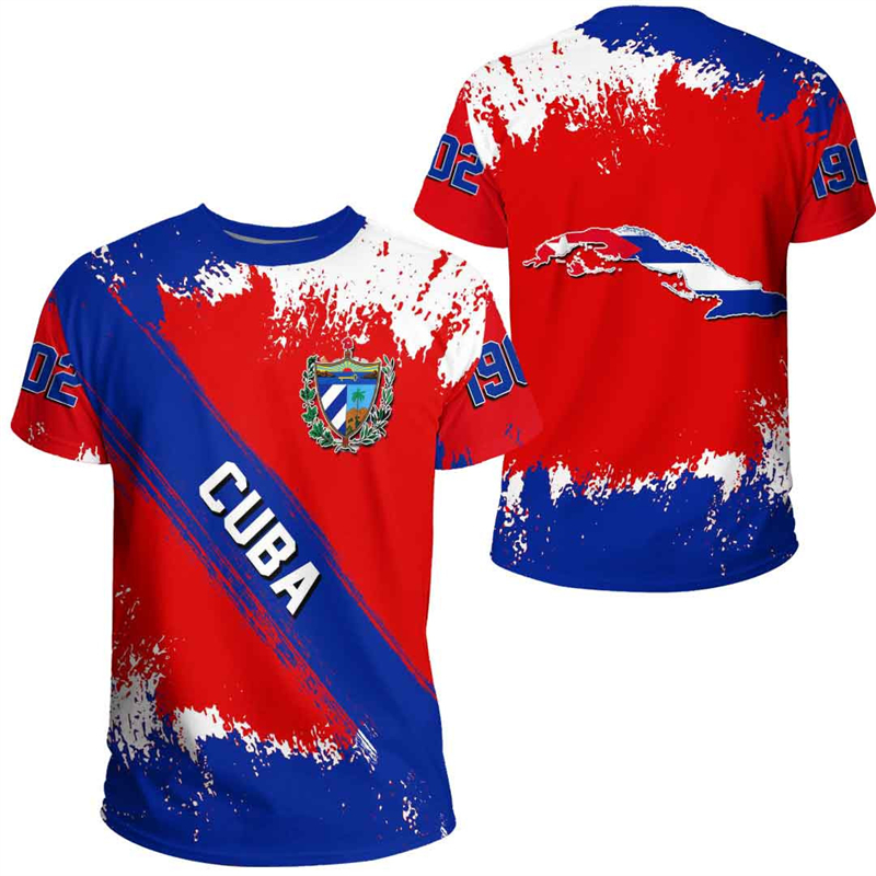 Cuba Vlag Kaart 3d Print T-Shi - Women'S Fashion Guide recensie en prijs