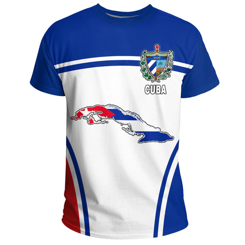 Cuba Vlag Kaart 3d Print T-Shi - Women'S Fashion Guide recensie en prijs