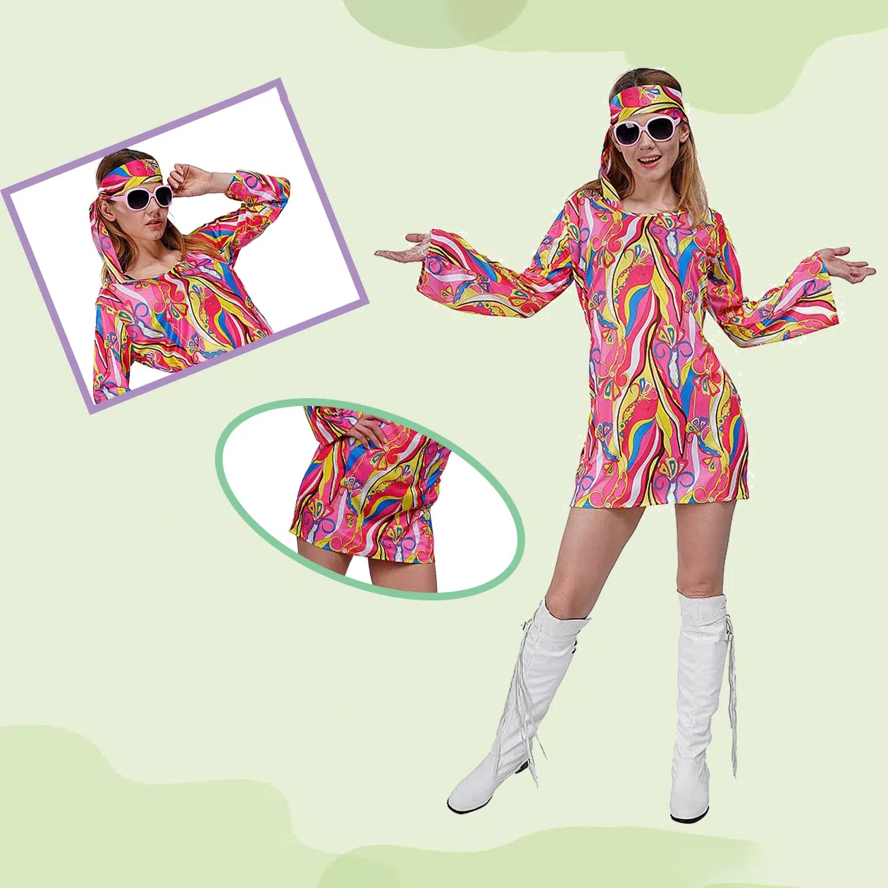 Hippie cosplay kostuums jaren  - Women'S Fashion In The 1960S recensie en prijs