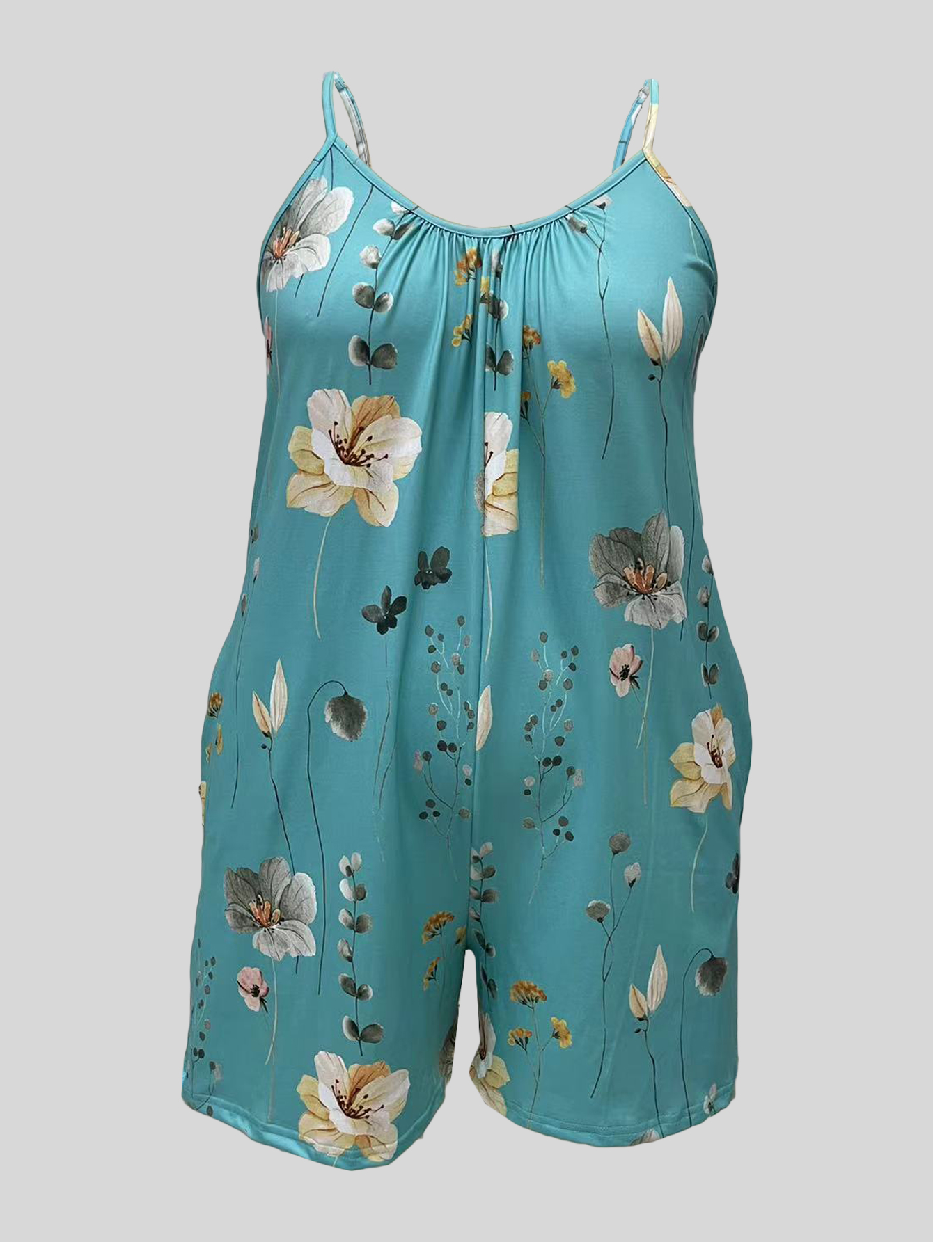 Plus size cami romper jumpsuit - Lace Trim Cami recensie en prijs