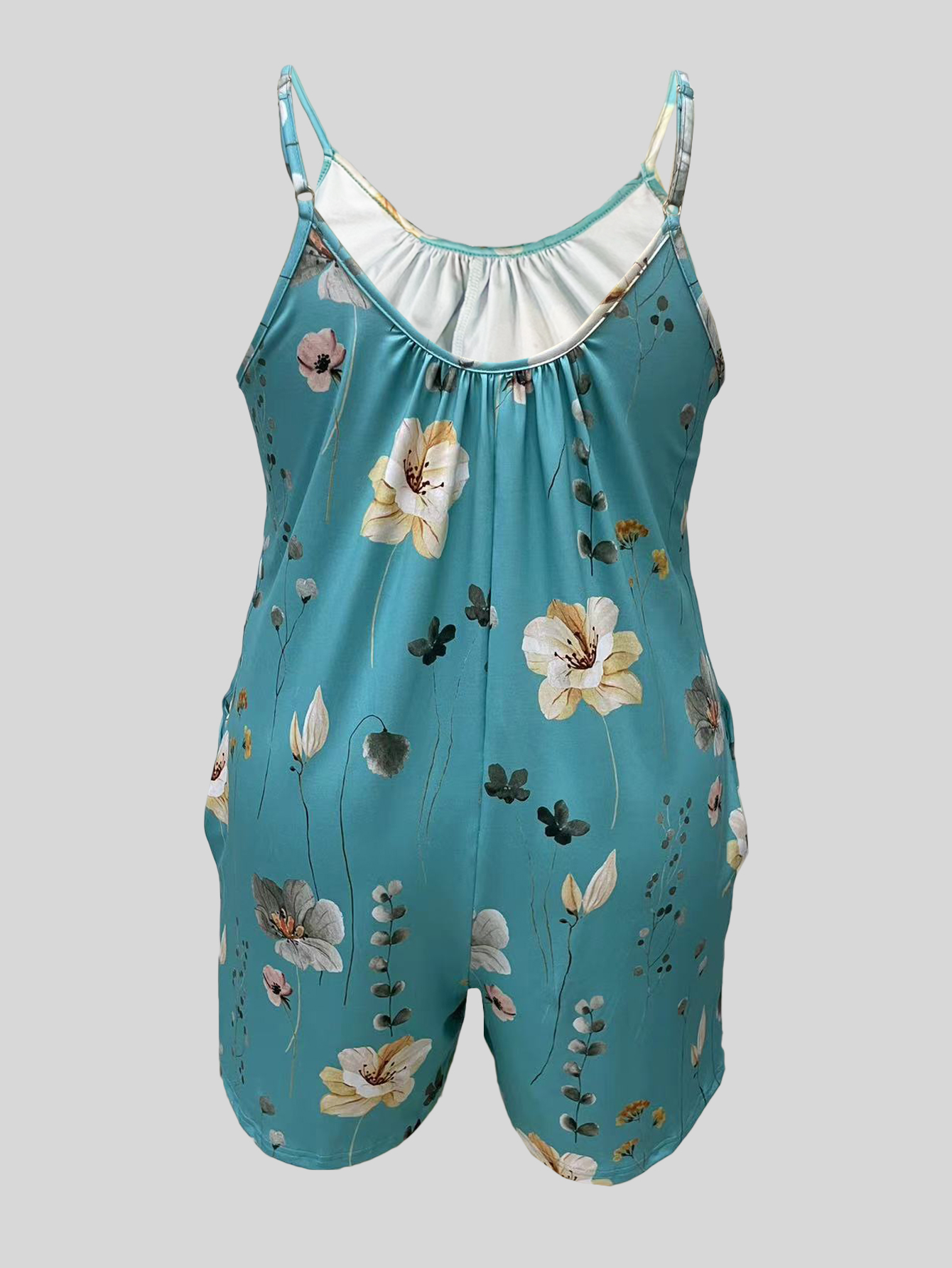 Plus size cami romper jumpsuit - Lace Trim Cami recensie en prijs