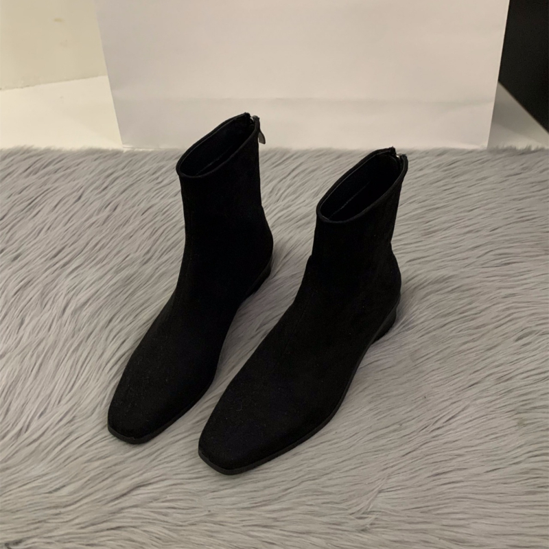 Perzikkleurige nude laars met  - Women'S Fashion Korea recensie en prijs