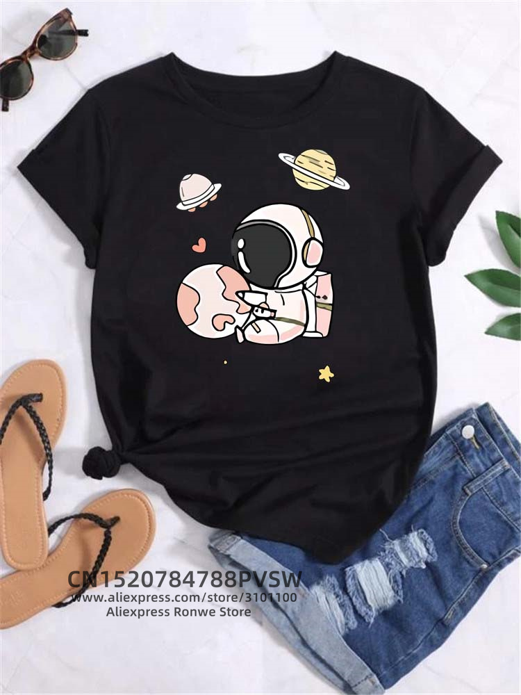 Maan Ruimte Planeet Print Tee  - Women'S Fashion In The 90S recensie en prijs