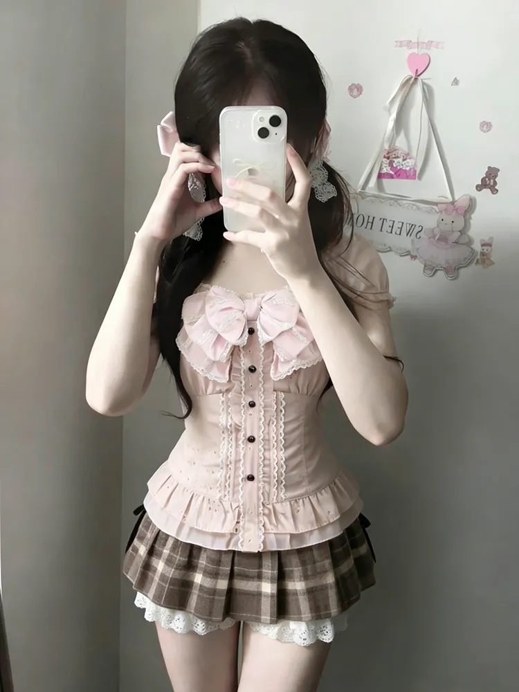 Japanse zoete driedelige set v - Lace Trim Cami recensie en prijs