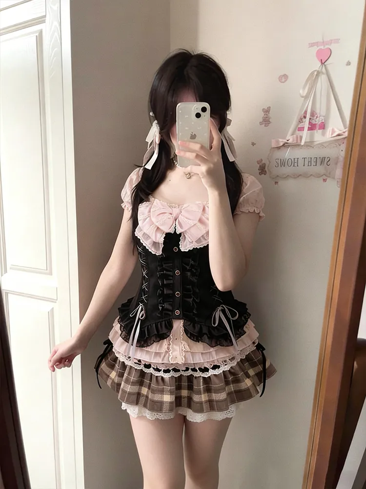 Japanse zoete driedelige set v - Lace Trim Cami recensie en prijs